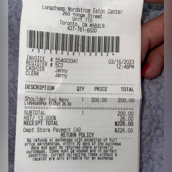 Longchamp should bag navy L - Picture 3 of 3